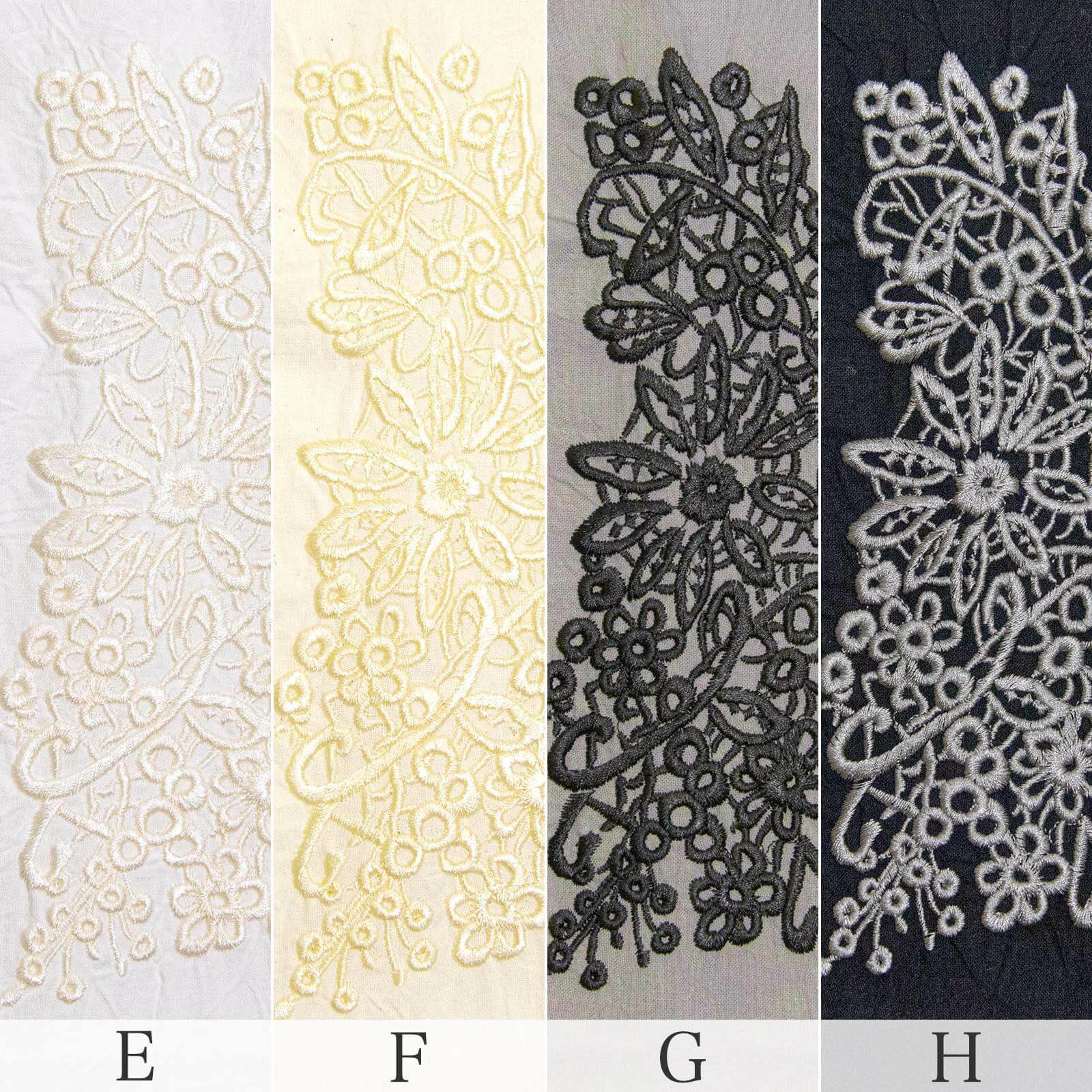 富士商会　刺繍半衿色柄